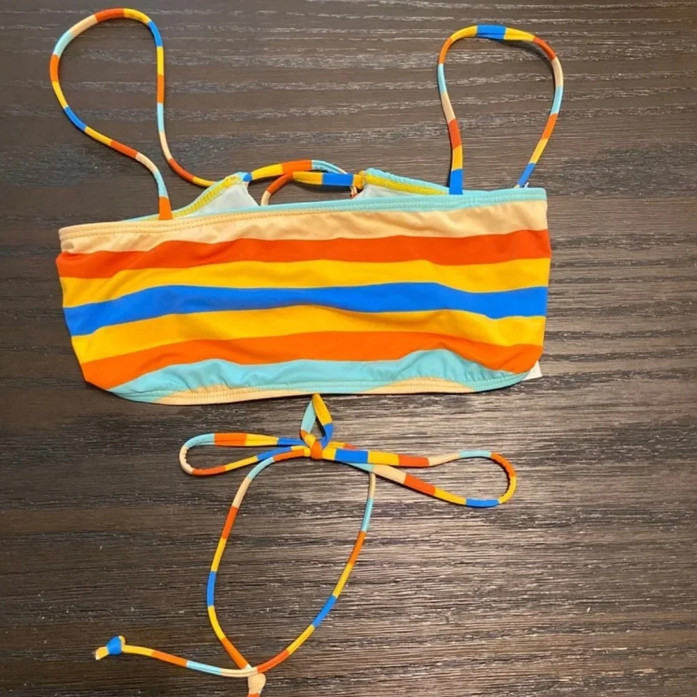 The Bikini Lab Multi Color Striped Bikini Top - Picture 4 of 7